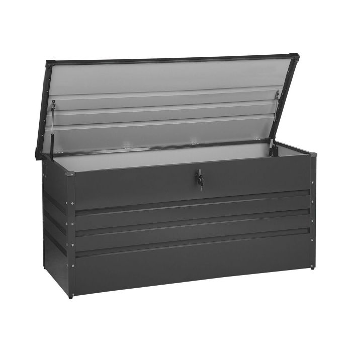 Garden Storage Box 132 x 62 cm Dark Grey CEBROSA
