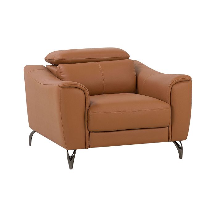 Leather Armchair Golden Brown NARWIK