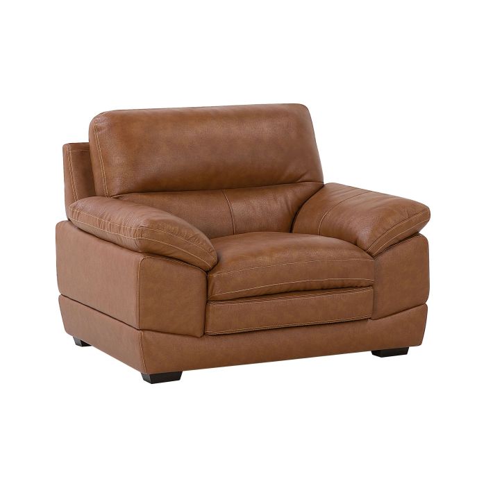 Leather Armchair Golden Brown HORTEN