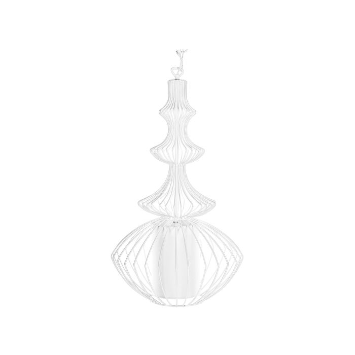 Metal Pendant Lamp White KOLVA