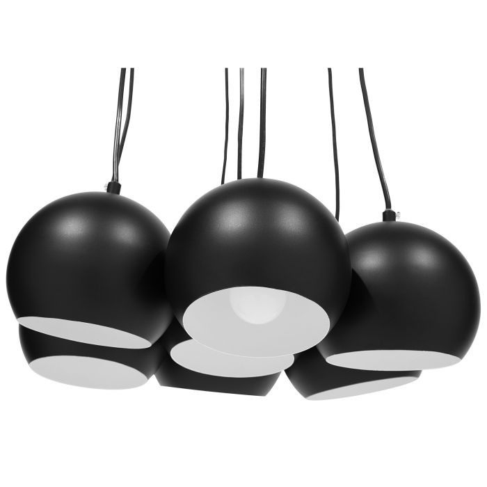 7 Light Cluster Pendant Lamp Black OLZA