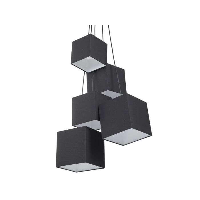 5 Light Cluster Pendant Lamp Black MESTA