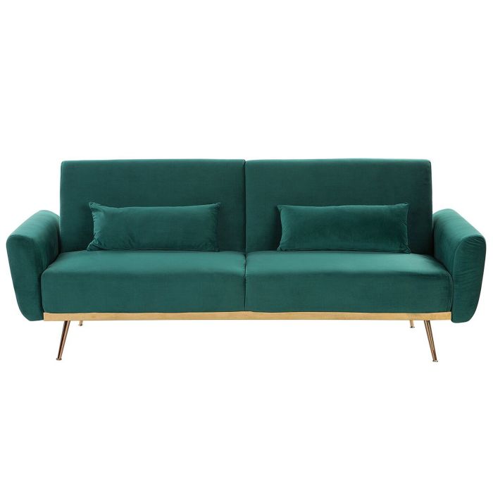 Velvet Sofa Bed Green EINA