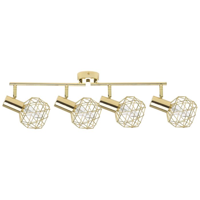 4 Light Spotlight Metal Bar Gold CHENAB