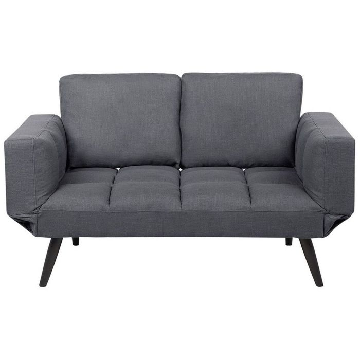 Fabric Sofa Bed Dark Grey BREKKE