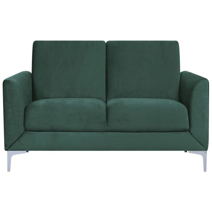 2 Seater Velvet Sofa Green FENES