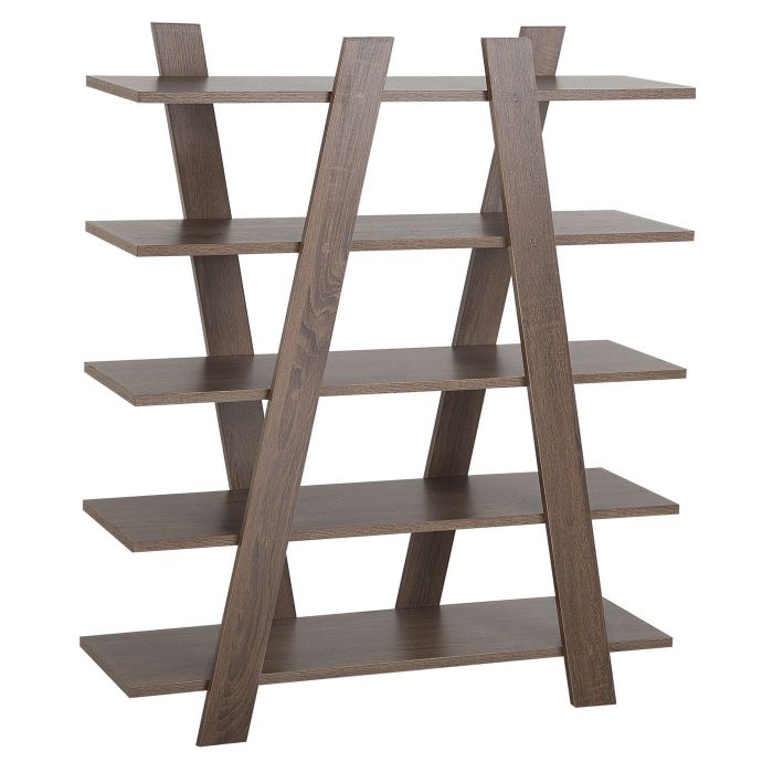5 Tier Bookcase Dark Wood ESCALANTE
