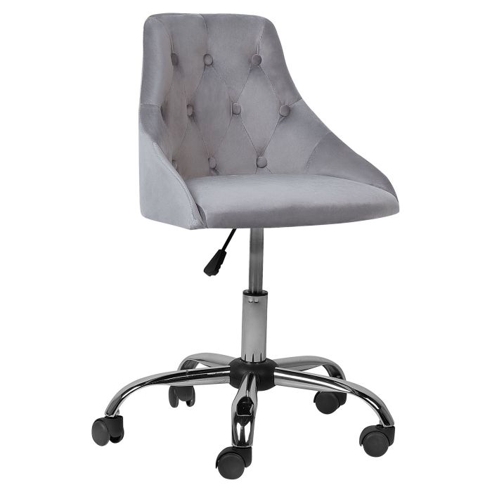 Velvet Desk Chair Grey PARRISH