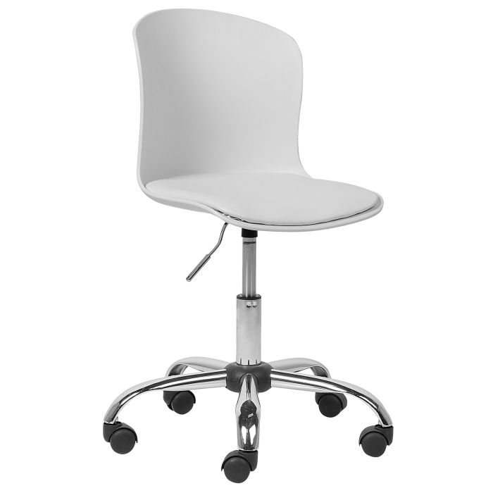 Swivel Armless Desk Chair White VAMO