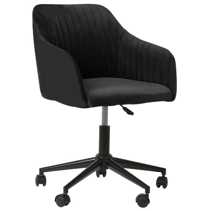 Velvet Desk Chair Black VENICE