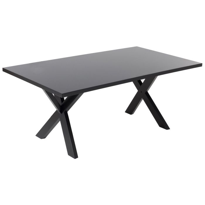 Dining Table 180 x 100 cm Black LISALA
