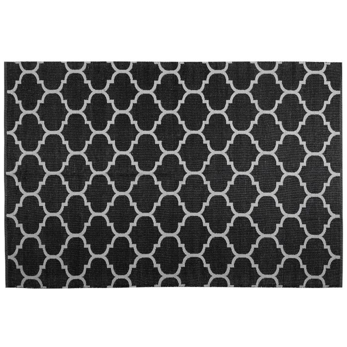 Reversible Area Rug 160x230cm Black and White