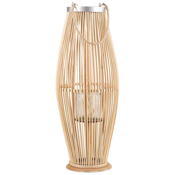 Wooden Candle Lantern 72 cm Natural TAHITI