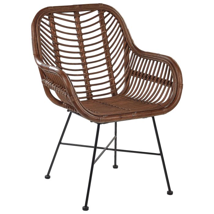 Rattan Accent Chair Brown CANORA