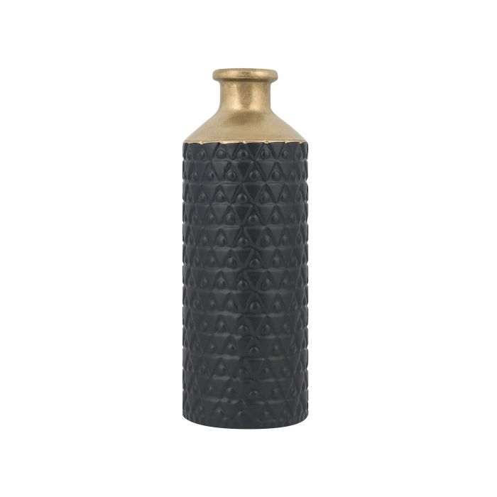 Stoneware Decorative Vase 39 Black Gold