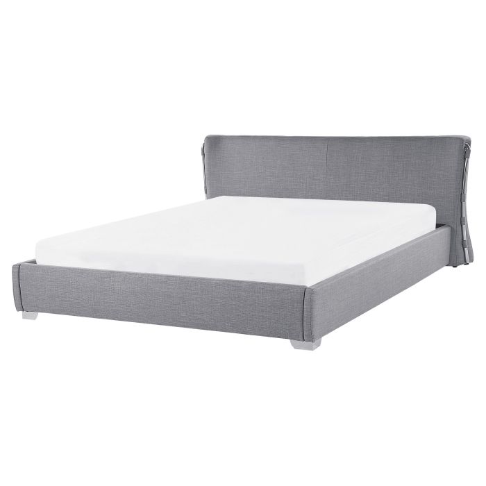 Fabric EU King Size Bed Grey PARIS