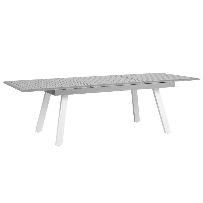 Extending Garden Dining Table 175/255 x 100 cm Grey PERETA