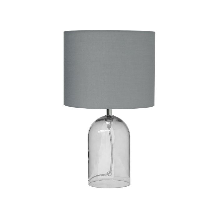 Table Lamp Transparent with Grey DEVOLL