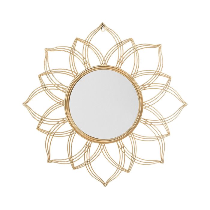 Metal Wall Mirror 67cm Gold