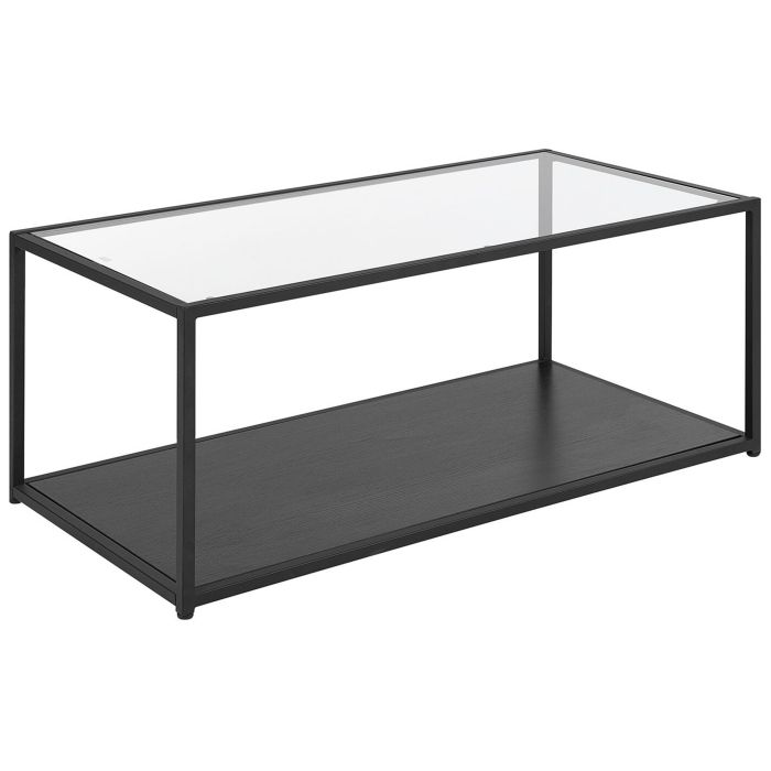 Glass Top Coffee Table Black MEDORA