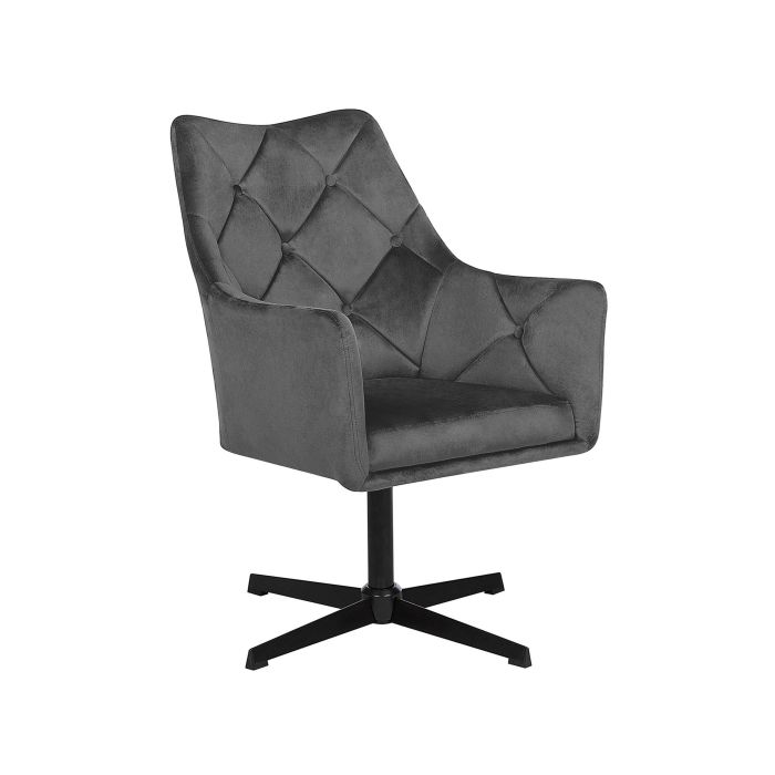 Velvet Armchair Dark Grey VAKSALA
