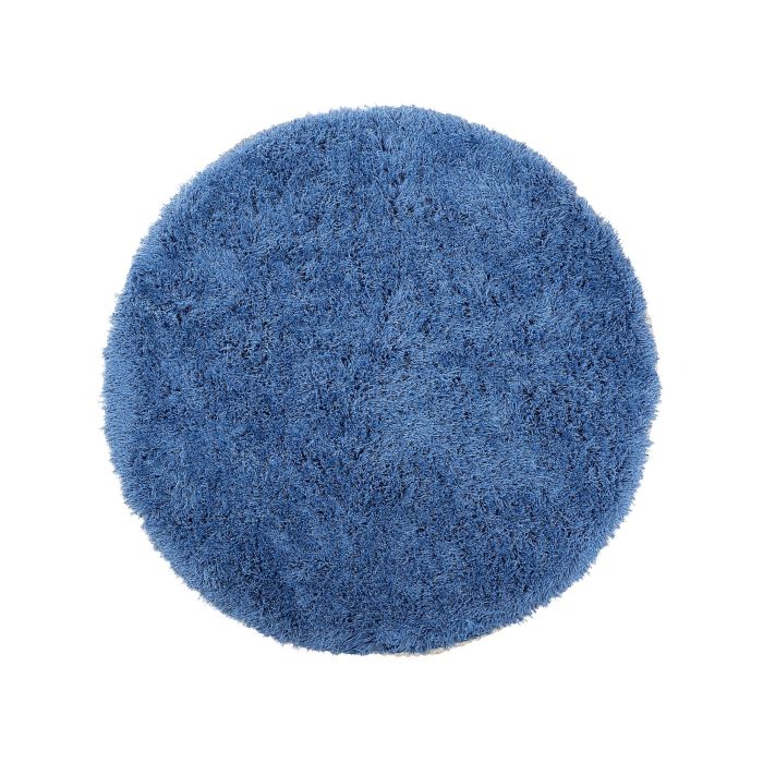 Shaggy Round Area Rug 140cm Blue