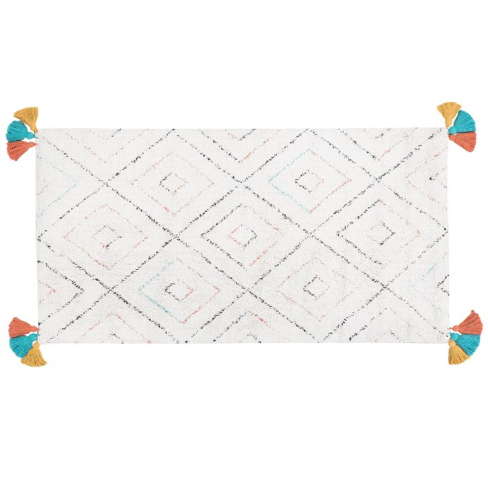 Shaggy Area Rug 80x150cm White