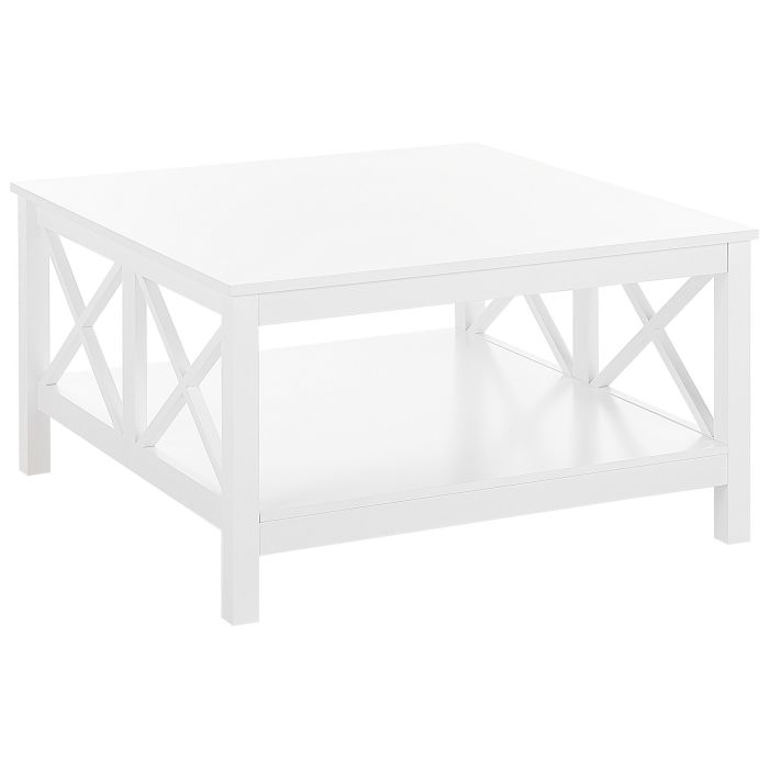 Coffee Table with Shelf White LOTTA