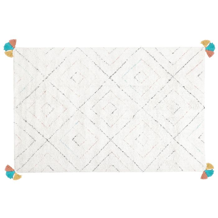 Shaggy Area Rug 140x200cm White