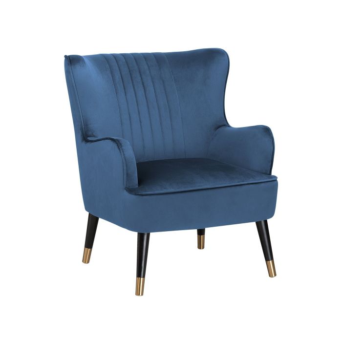 Velvet Wingback Chair Blue VARBERG