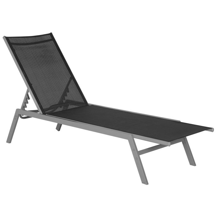 Steel Garden Sun Lounger Black NOLI