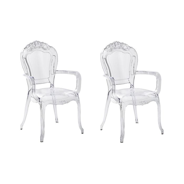 Set of 2 Accent Chairs Acrylic Transparent VERMONT II