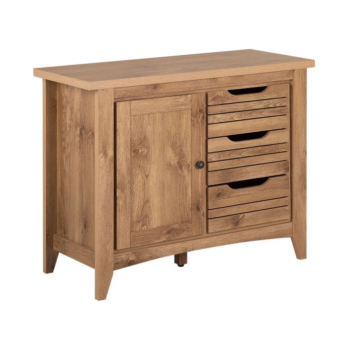 3 Drawer Sideboard Light Wood AGORA