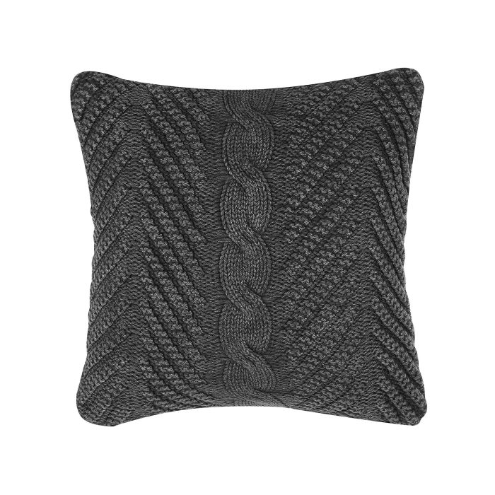 Cotton Embossed Cushion 45x45cm Grey