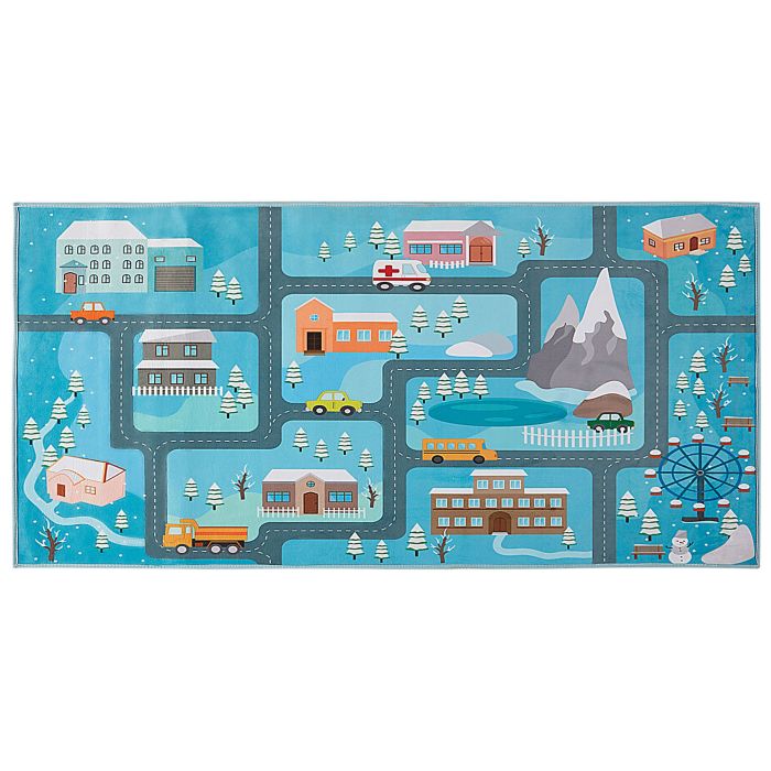Kids Rug City Print 80x150cm