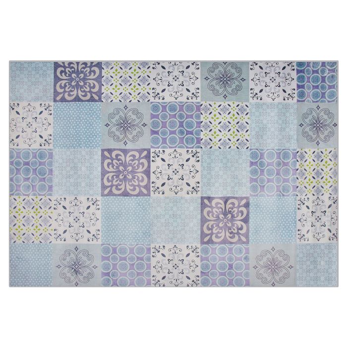 Area Rug Mosaic Pattern 140x200cm Multicolour