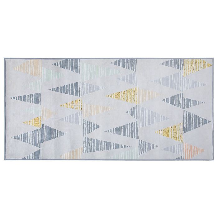 Area Rug 80x150cm Grey and Yellow