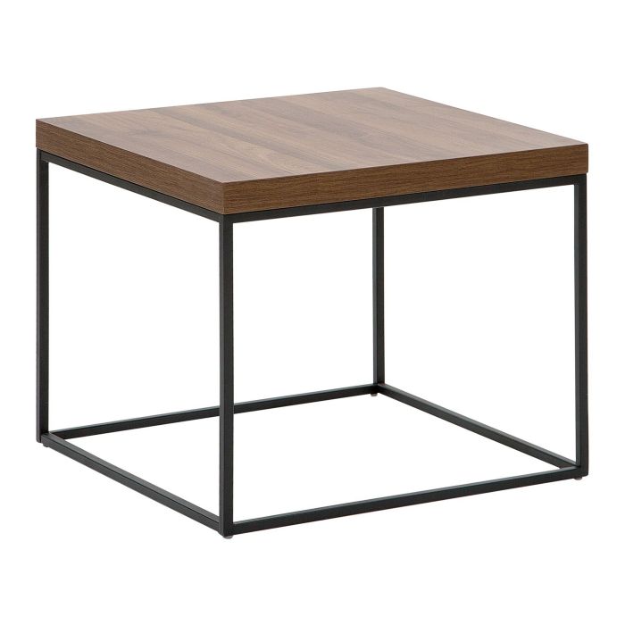 Side Table Dark Wood with Black DELANO