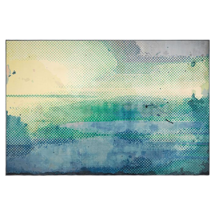 Area Rug 140x200cm Blue and Green