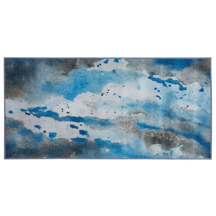 Area Rug 80x150cm Blue and Grey