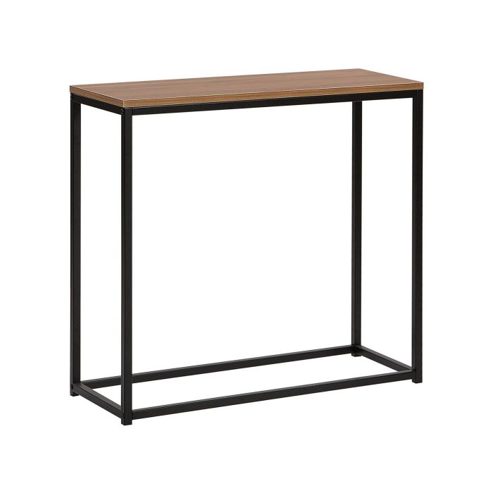 Console Table Dark Wood with Black DELANO