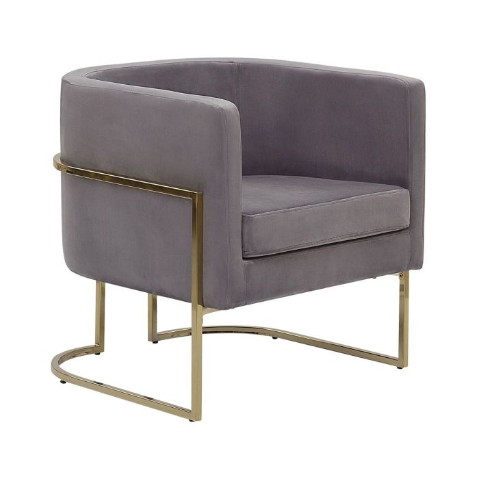 Velvet Armchair Grey SIRKKA