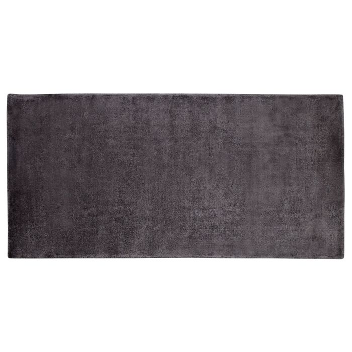 Viscose Area Rug 80x150cm Dark Grey