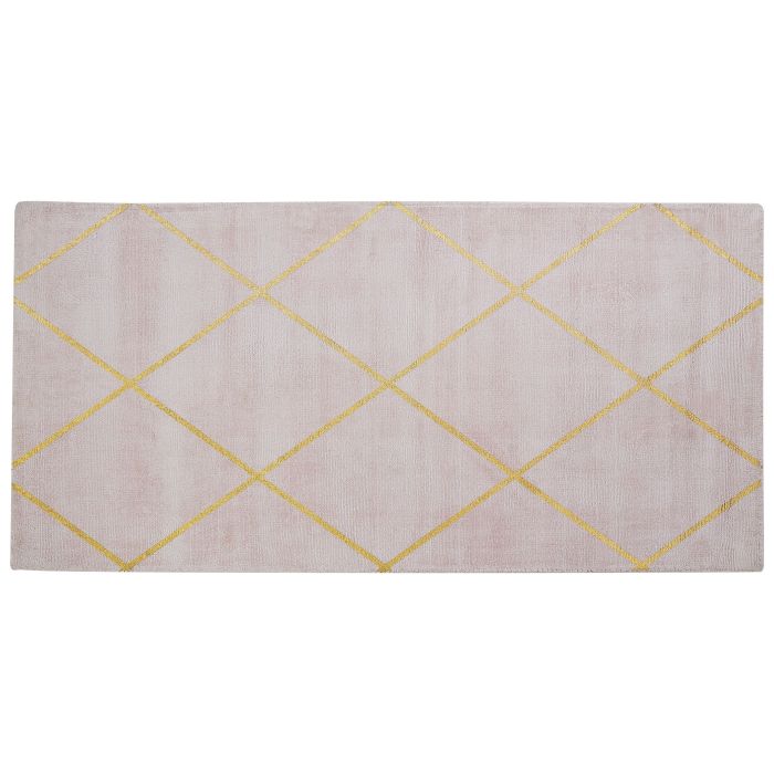Viscose Area Rug 80x150cm Pink