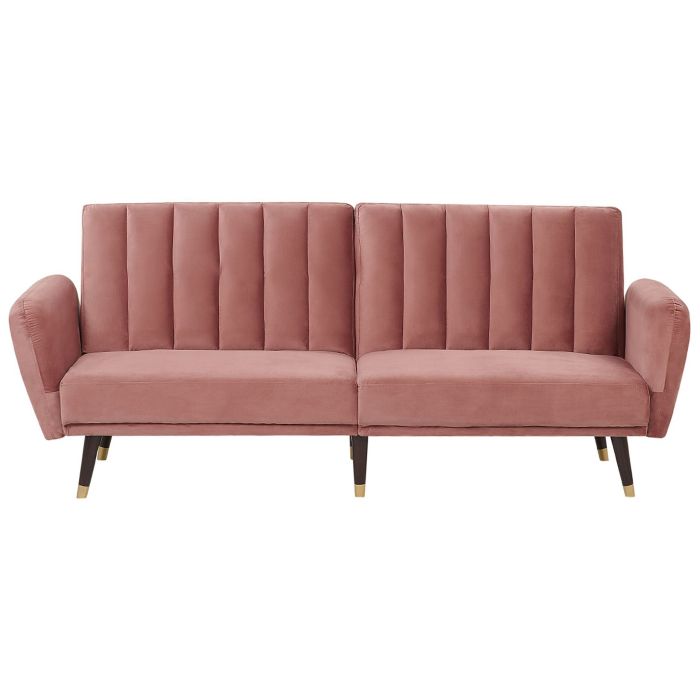 Velvet Sofa Bed Pink VIMMERBY