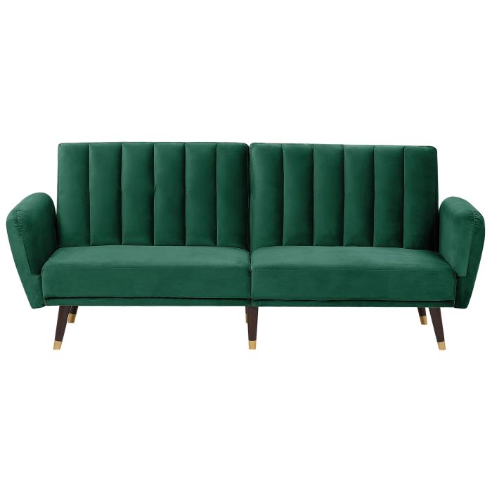 Velvet Sofa Bed Emerald Green VIMMERBY