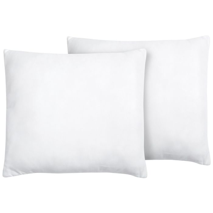 Set of 2 Microfibre Bed Low Profile Pillows 80 x 80 cm ERRIGAL