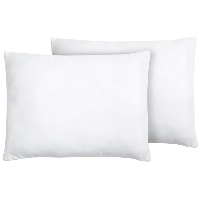 Set of 2 Microfibre Bed Low Profile Pillows 50 x 60 cm ERRIGAL