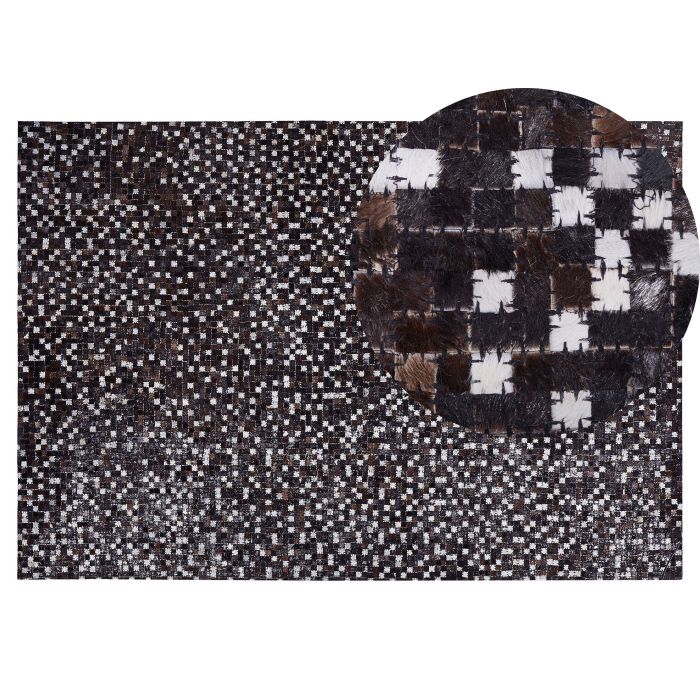 Cowhide Area Rug 140x200cm Brown