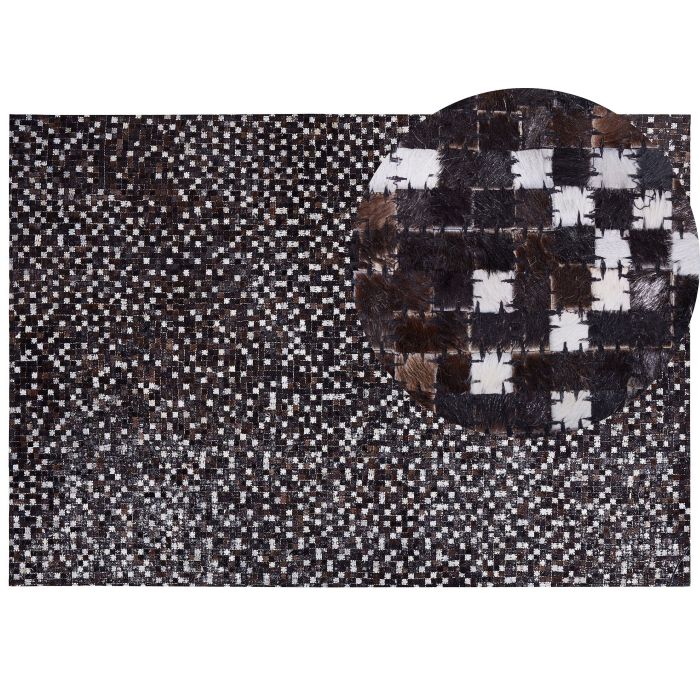 Cowhide Area Rug 160x230cm Brown